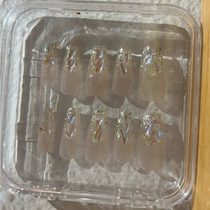 Holographic Glitter Press-On Nails